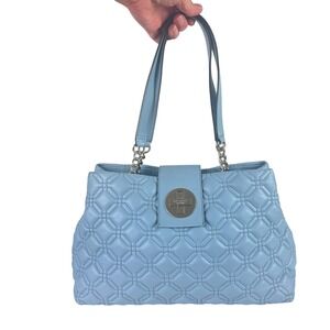 Kate Spade Wedgewood‎ Astor Court Elena Tote Blue Quilted Leather Shoulder Bag